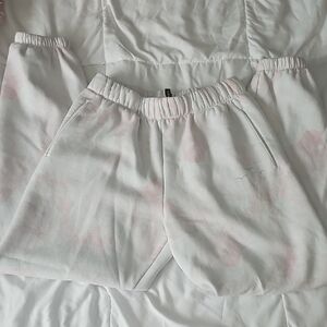 Women's Cozy Tie-Dye Joggers - Light Pink